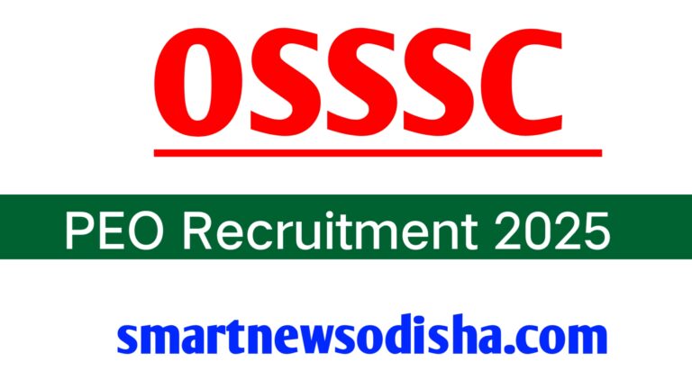 OSSSC PEO Recruitment 2025